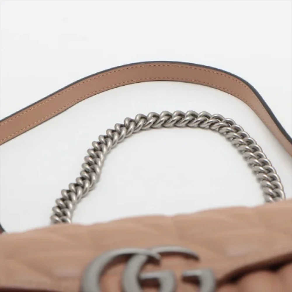 Gucci Vintage Pre-owned Leather gucci-bags Beige Dames
