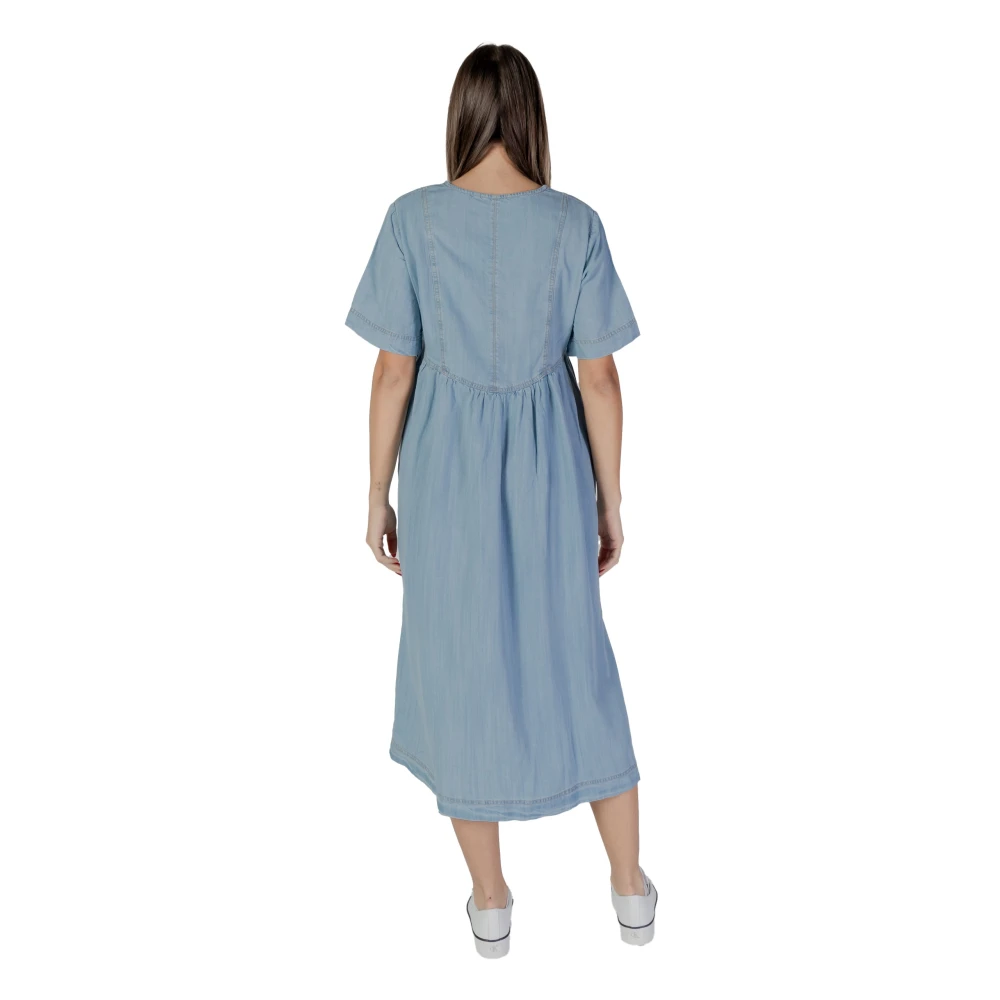 b.Young Lente Zomer Katoenen Jurken Collectie voor vrouwen Blue Dames