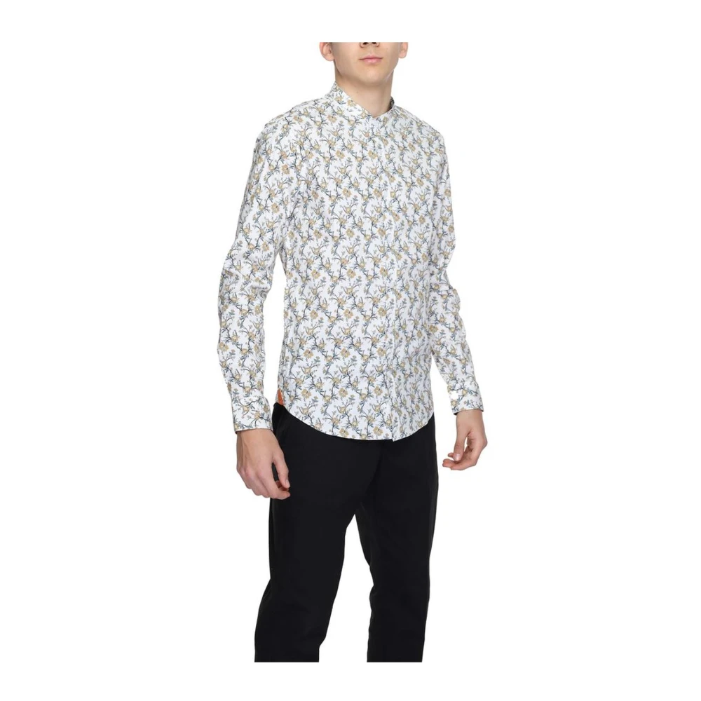 Gianni Lupo Lange mouwen katoenen overhemd Lente Zomer Collectie Multicolor Heren