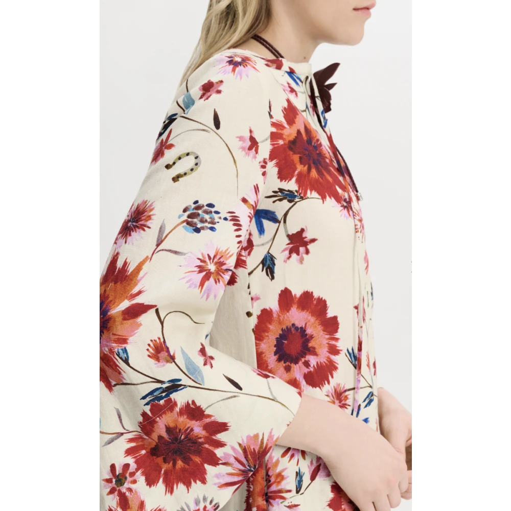 dorothee schumacher Bloemen Ease Linnen Midi Jurk Multicolor Dames