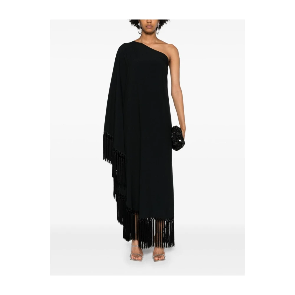 Taller Marmo Zwarte Franje Detail Jurk Black Dames