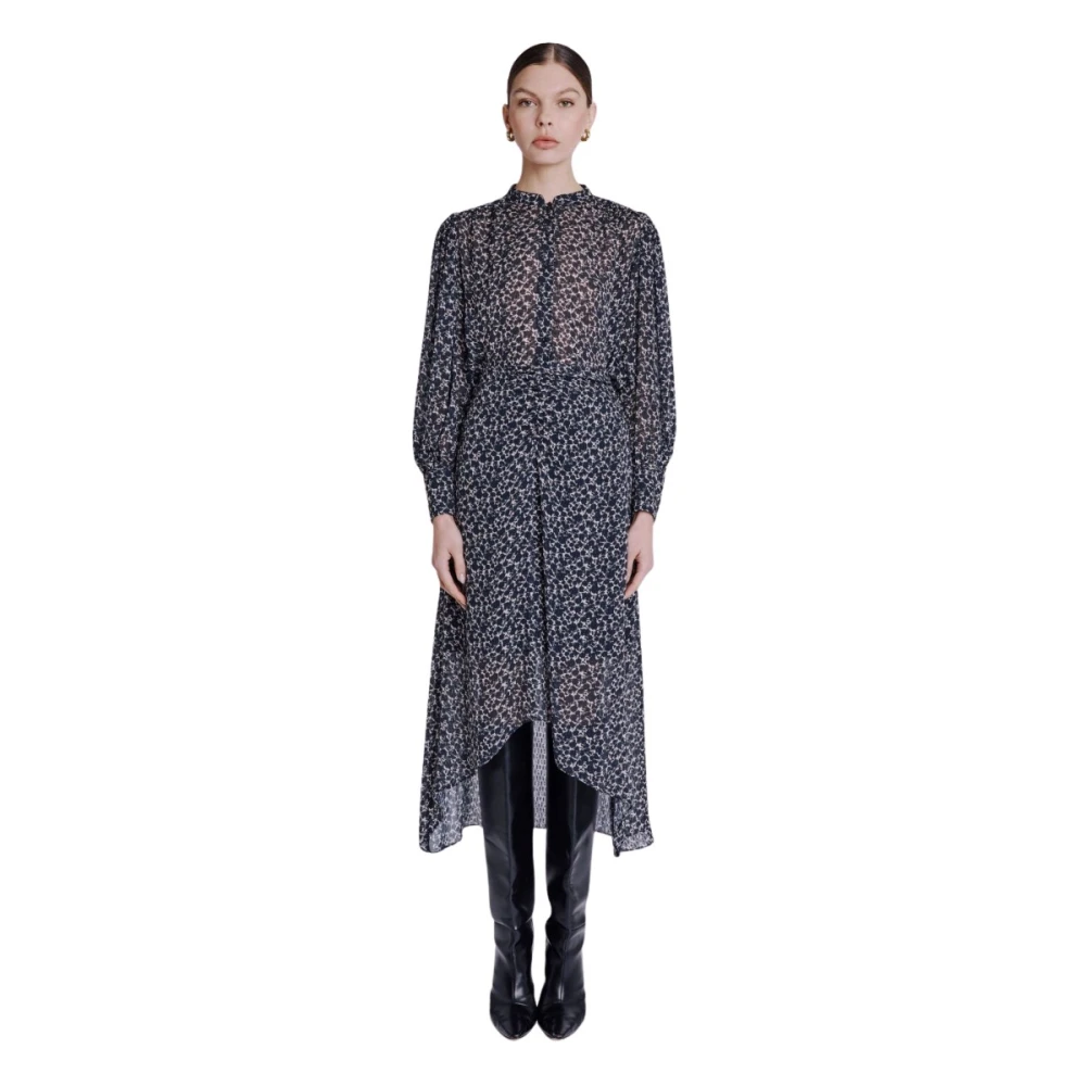 Berenice Rok Jomy | Bedrukte asymmetrische lange rok Gray Dames