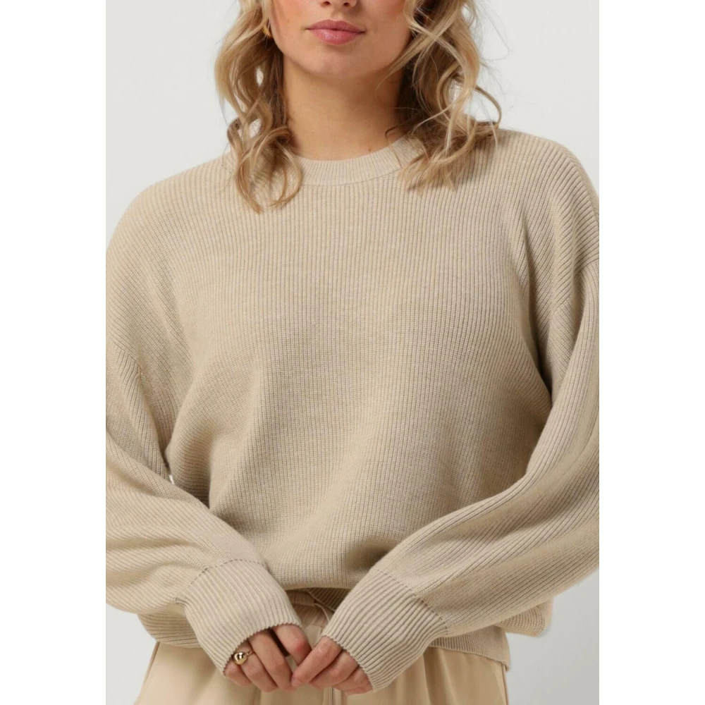 moss copenhagen Zandkleurige Pullover voor Dames Beige Dames