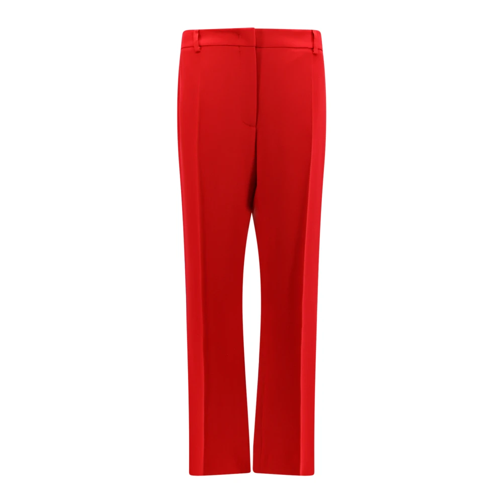 Valentino Rode zijden broek met ritssluiting Red Dames