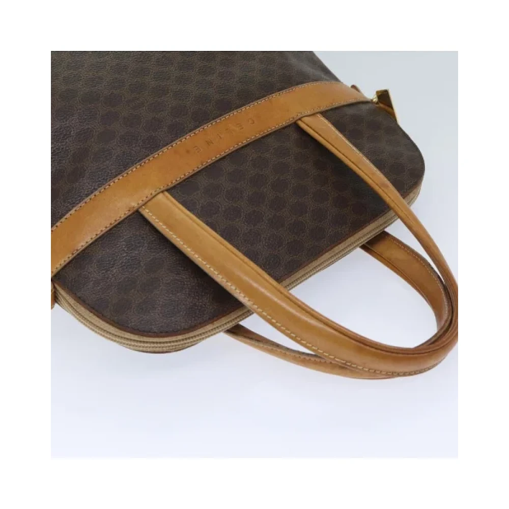 Celine Vintage Pre-owned Fabric handbags Brown Dames