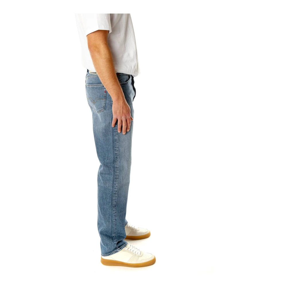 Replay High-Waisted Straight Fit Jeans Blue Heren