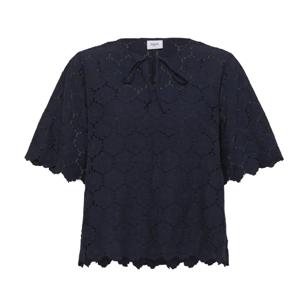 Saint Tropez Women's Blue Blouses, Xs, Blouses