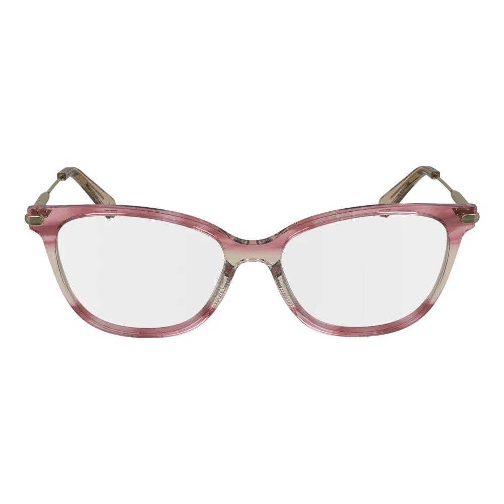 Longchamp Pink Glasses, Unisex, 54 Mm, Striped Rose Eyewear Frames