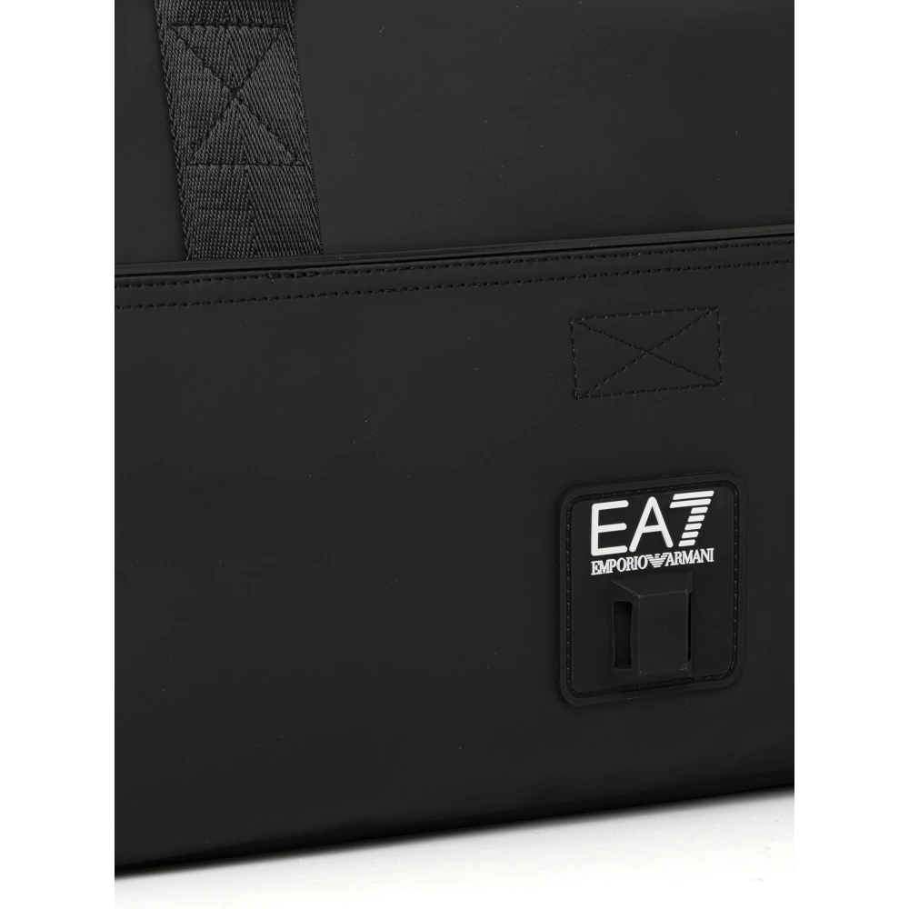Emporio Armani EA7 Stijlvolle reistas met meerdere zakken Black Heren