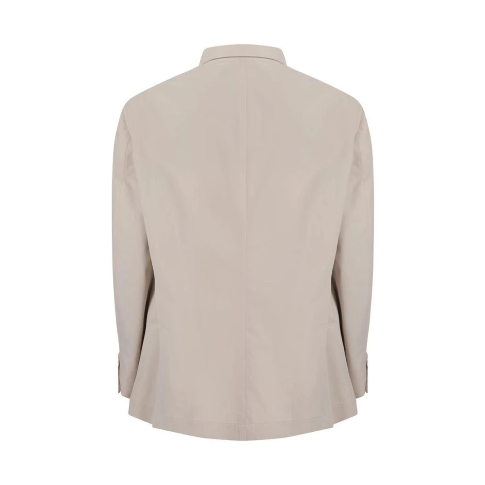 BRUNELLO CUCINELLI Beige Katoenen Blazer Relaxte Pasvorm Beige Heren