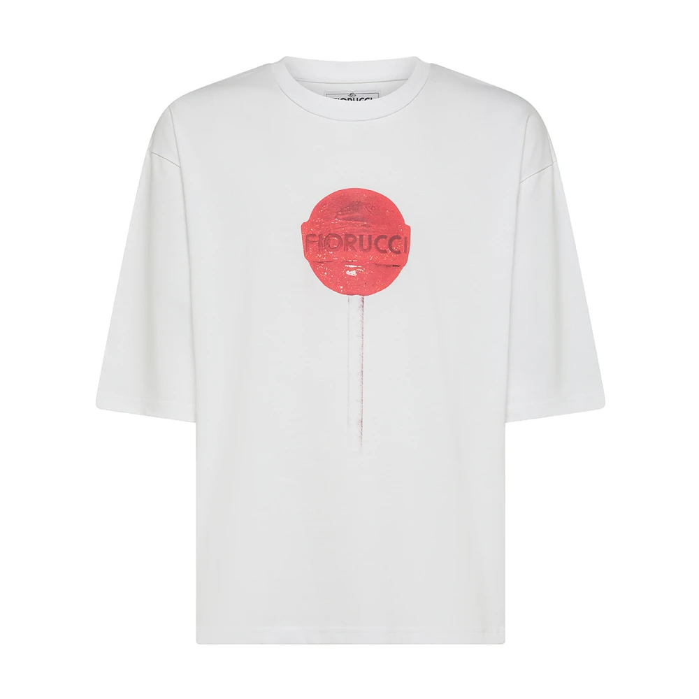 Fiorucci Lollipop Print T-shirts en Polos Wit White Heren