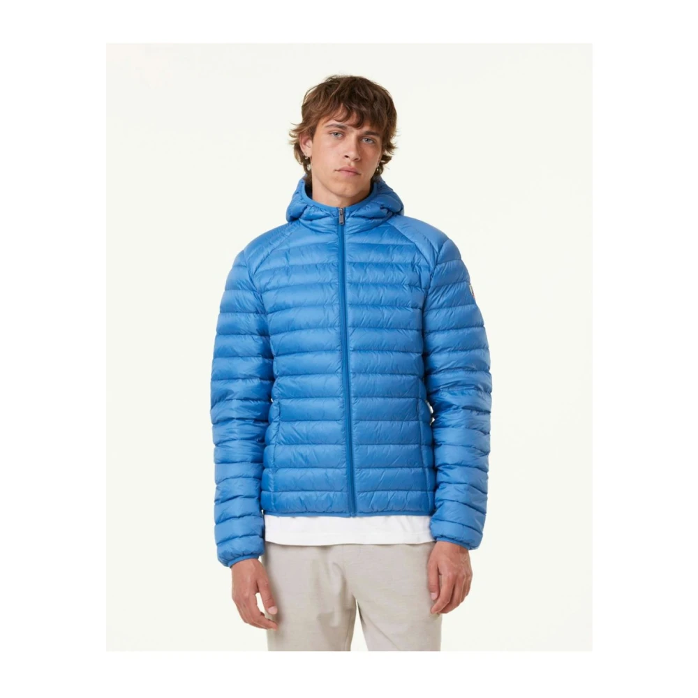 Jott Lichte getailleerde capuchonjas Nico Blue Heren