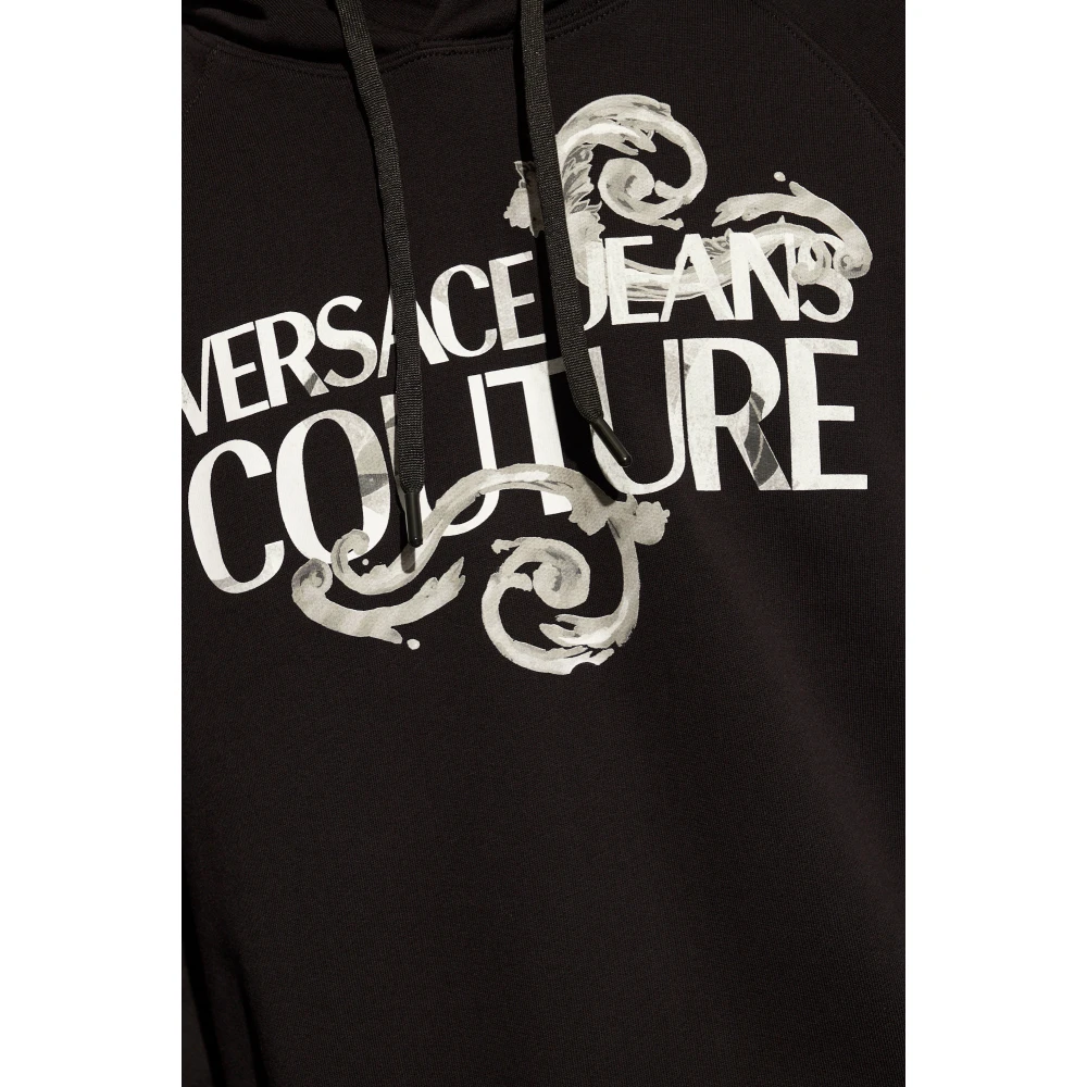 Versace Jeans Couture Bedrukte hoodie Black Heren