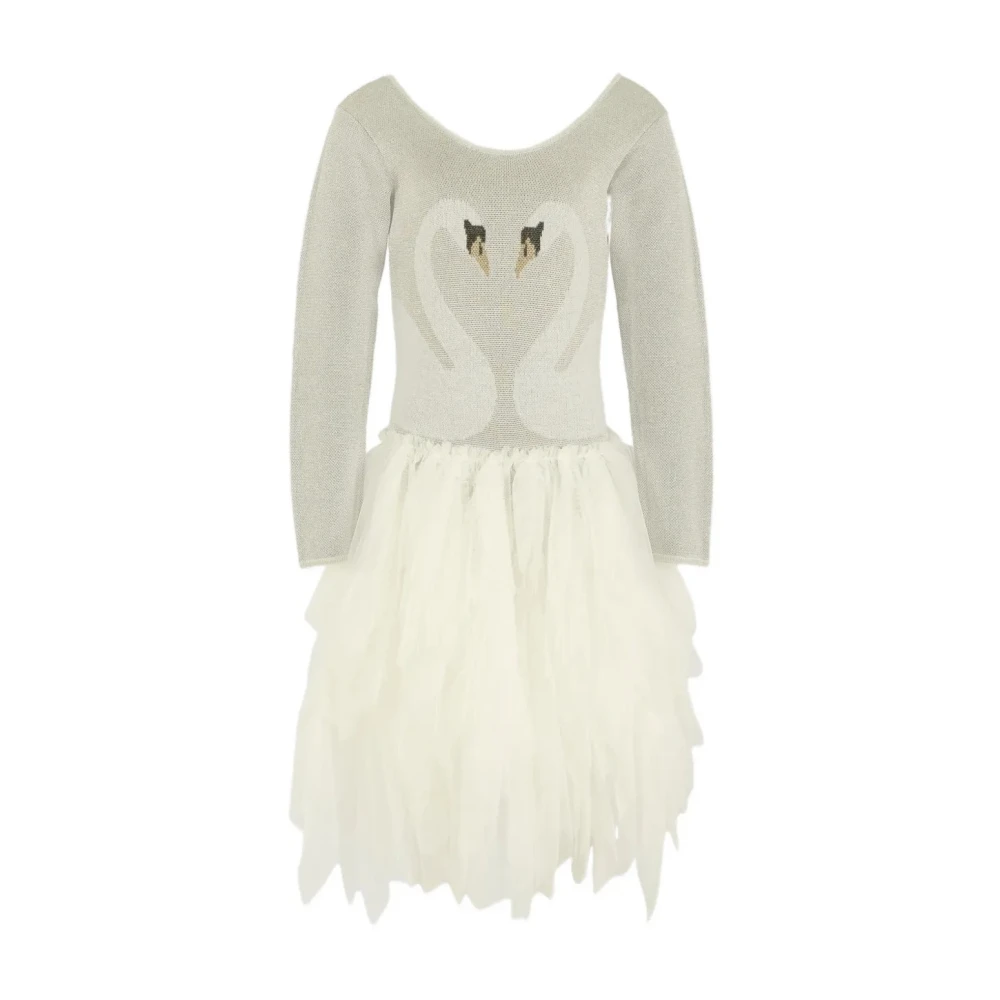 Stella Mccartney Gray Kids Grey Dresses- Viscose/Polyester Blend - Female - Dresses - 12 Y - Kids