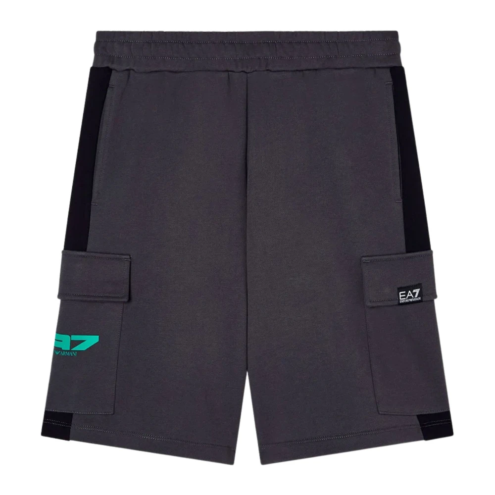 Emporio Armani Ea7 Boys Gray Shorts, 16 Y, Bermuda Felpa