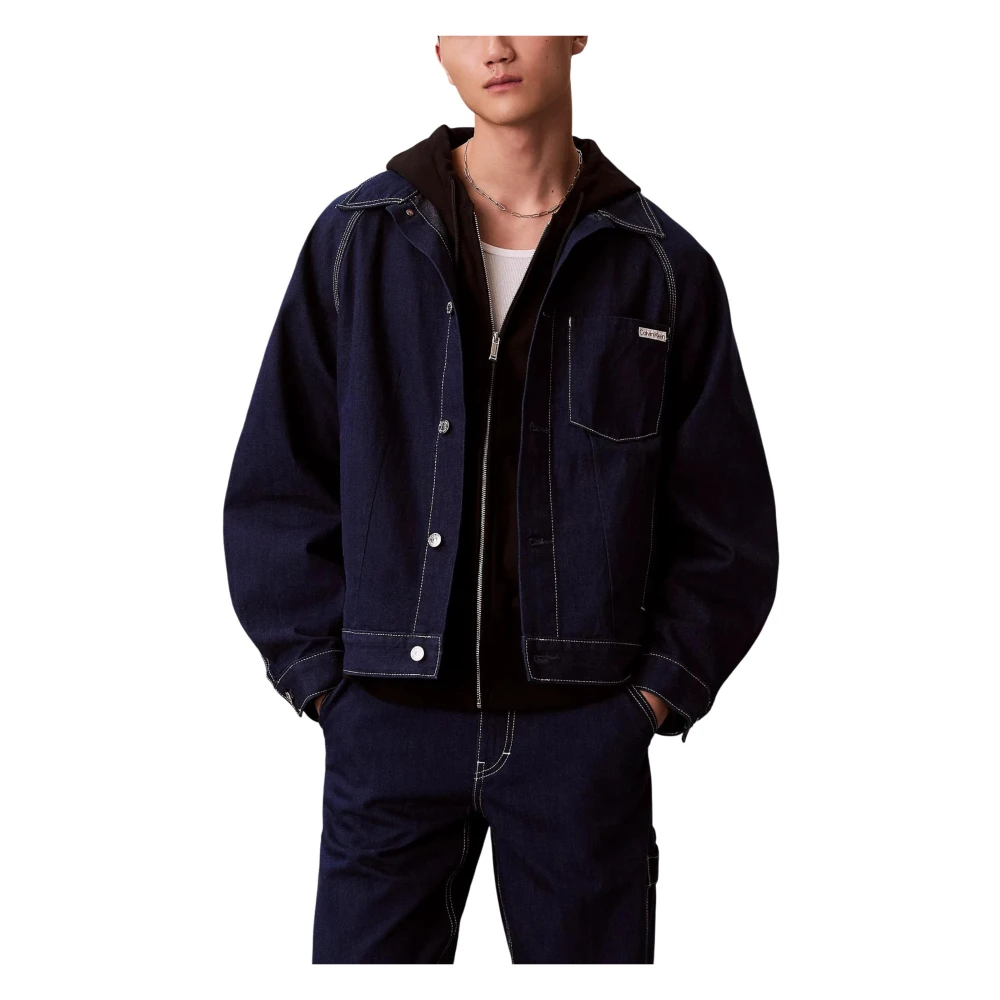Calvin Klein Jeans Men's Blue Denim Jackets, M, Denim Jacket