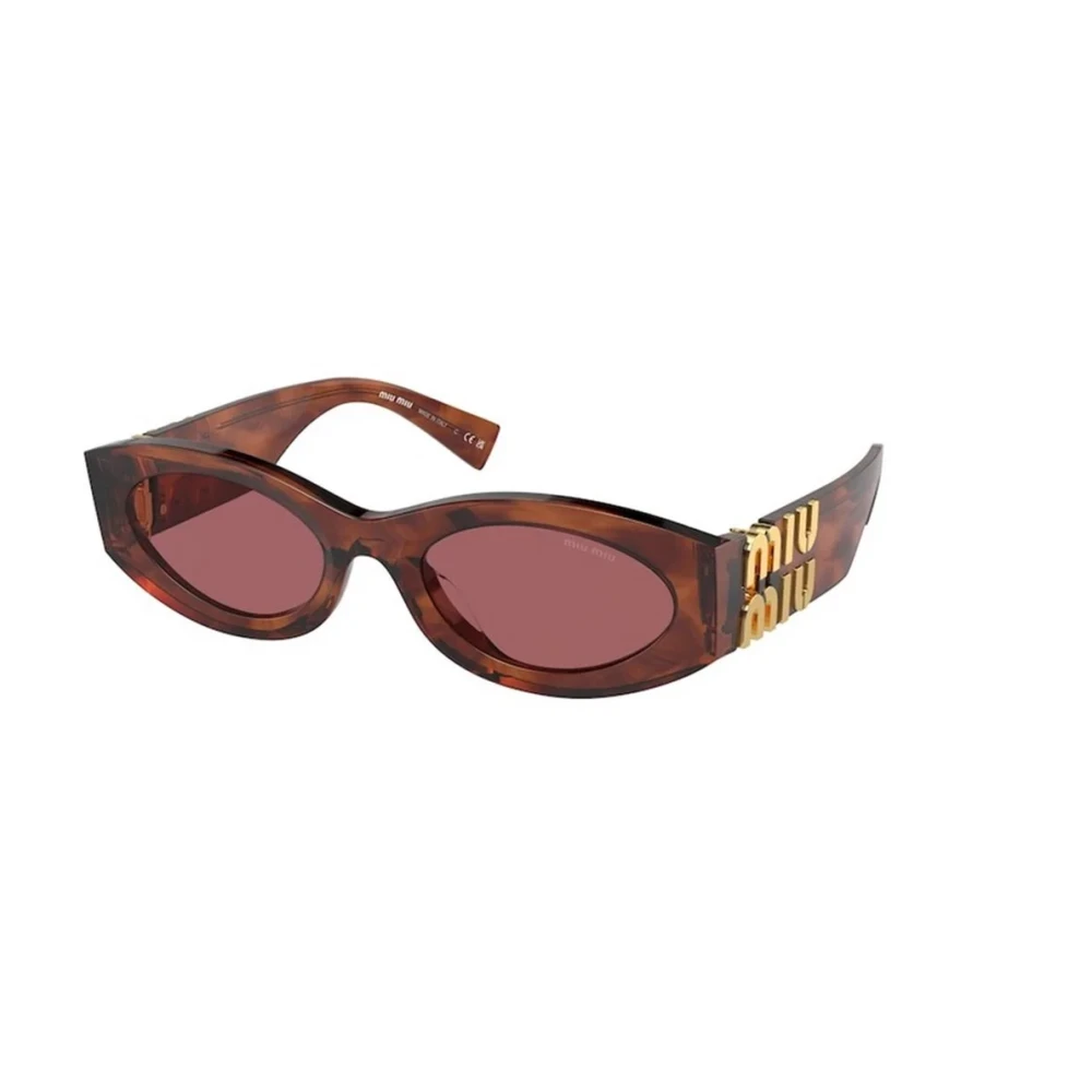 Miu Miu Unisex Brown Sunglasses, 54 Mm, Frame With Dark Violet Lenses