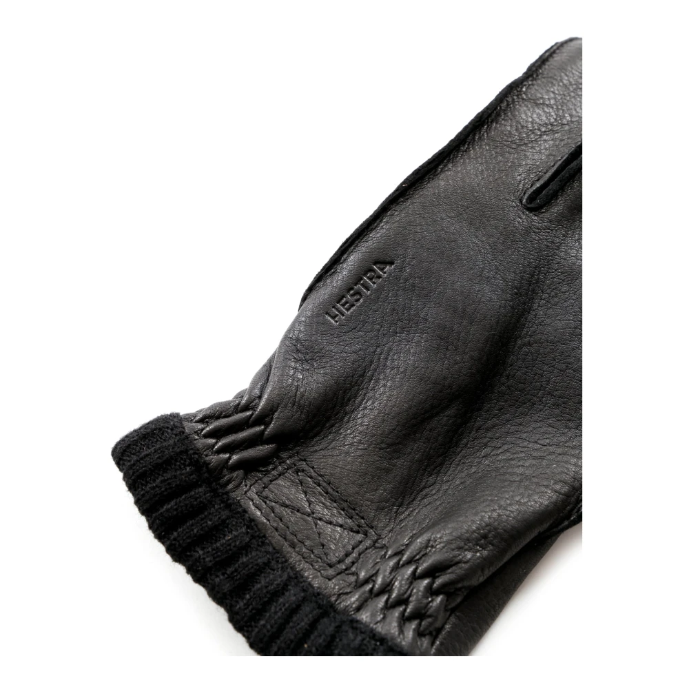 Hestra Hertenleren handschoenen met fleecevoering Black Heren