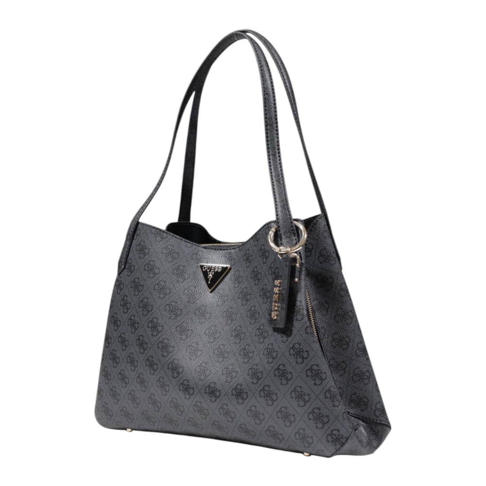Guess Gestructureerde Tote Tas Herfst Winter Collectie Gray Dames