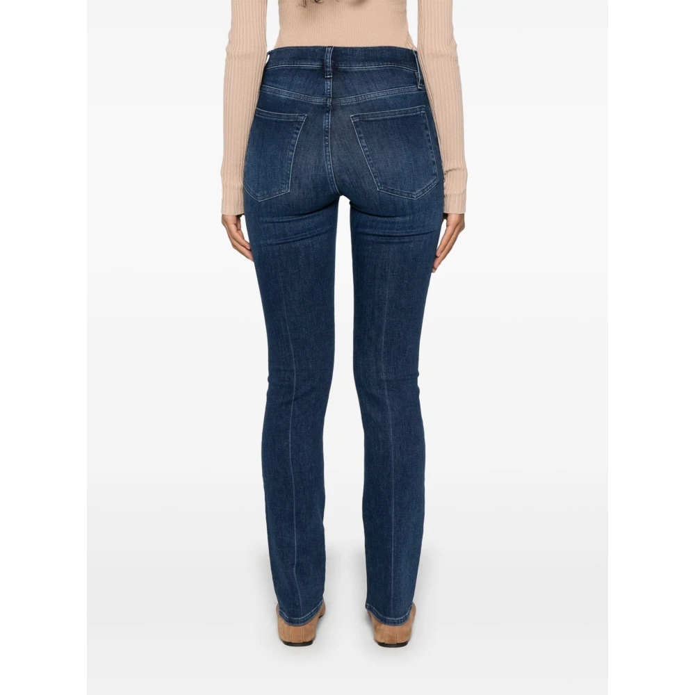 Frame Hoge Rechte Lange Jeans Blue Dames