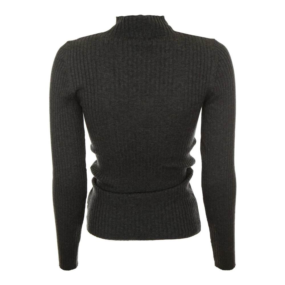 ARMEDANGELS Stijlvolle Gebreide Trui met Opstaande Kraag Gray Dames