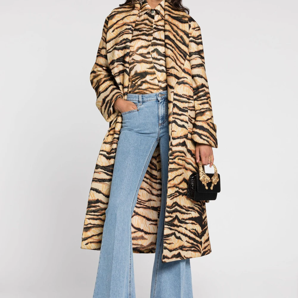Roberto Cavalli Slang Flared Jeans Blue Dames