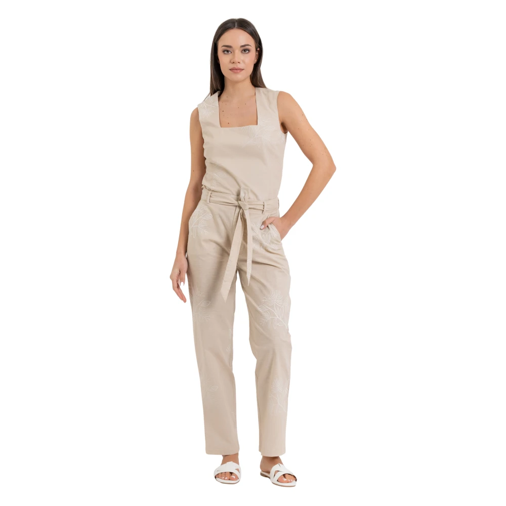 Kocca Beige Straight Trousers - Female - Straight Trousers - Xs - Trousers