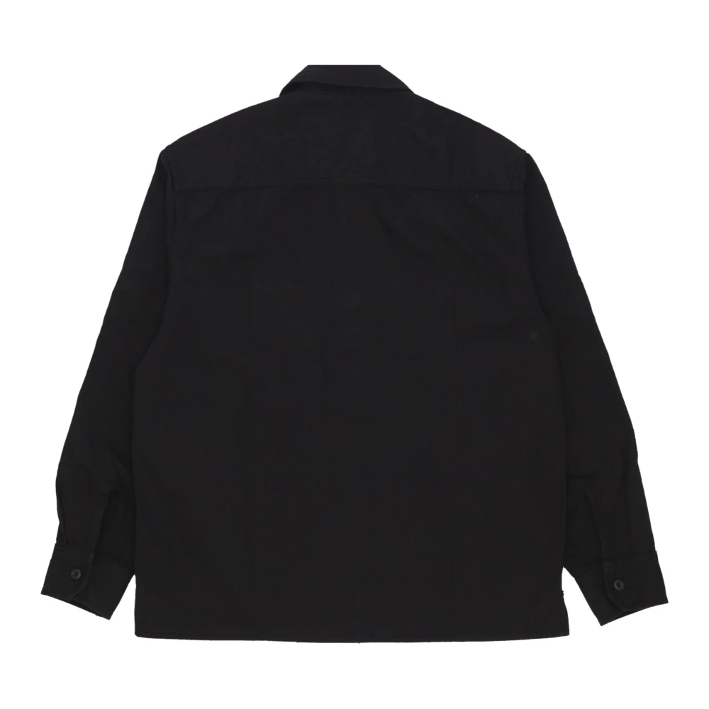 Carhartt WIP Zwarte Katoenen Overhemdjasje met Verstelbare Zoom en Manchetten Black Heren