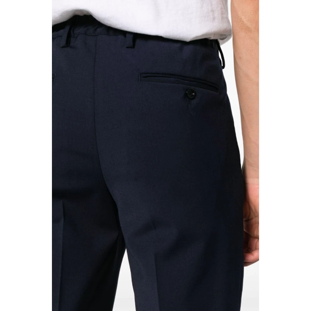 Lardini Blauwe Jurk met Logo Applicatie Klassieke Stijl Blue Heren
