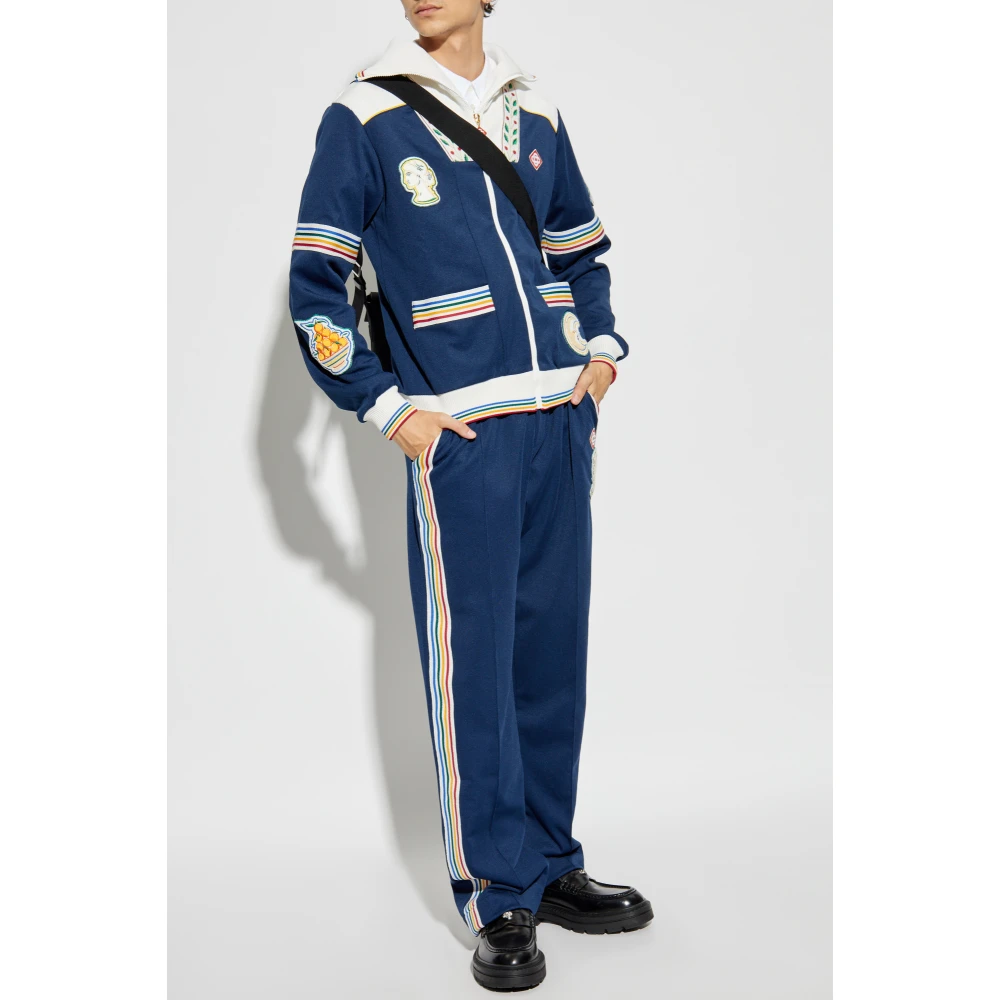 Casablanca Ritssluitingssweatshirt Blue Heren