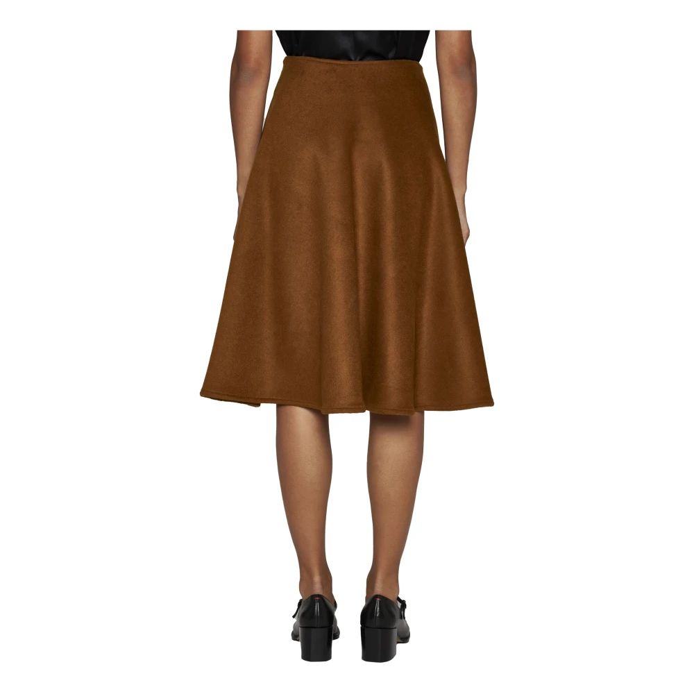 Blanca Vita Terracotta Bruin Wollen A-Lijn Rok Brown Dames