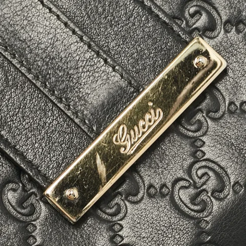 Gucci Vintage Pre-owned Leather wallets Black Dames