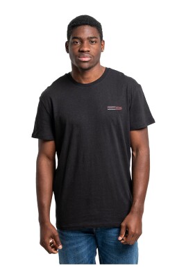 sort-logo-bomuld-t-shirt
