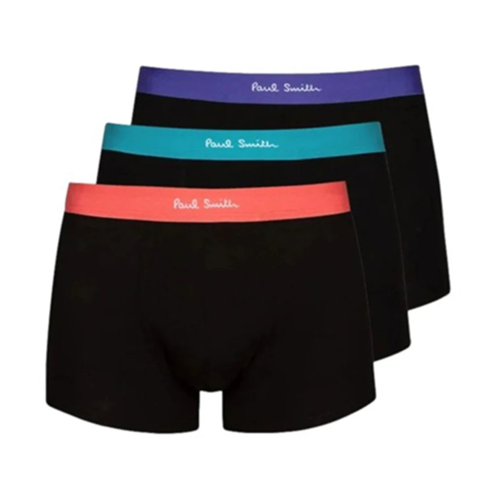 Paul Smith Men's Black 3 Pack Mix Band Trunks - Underpants - Xl - Underwear