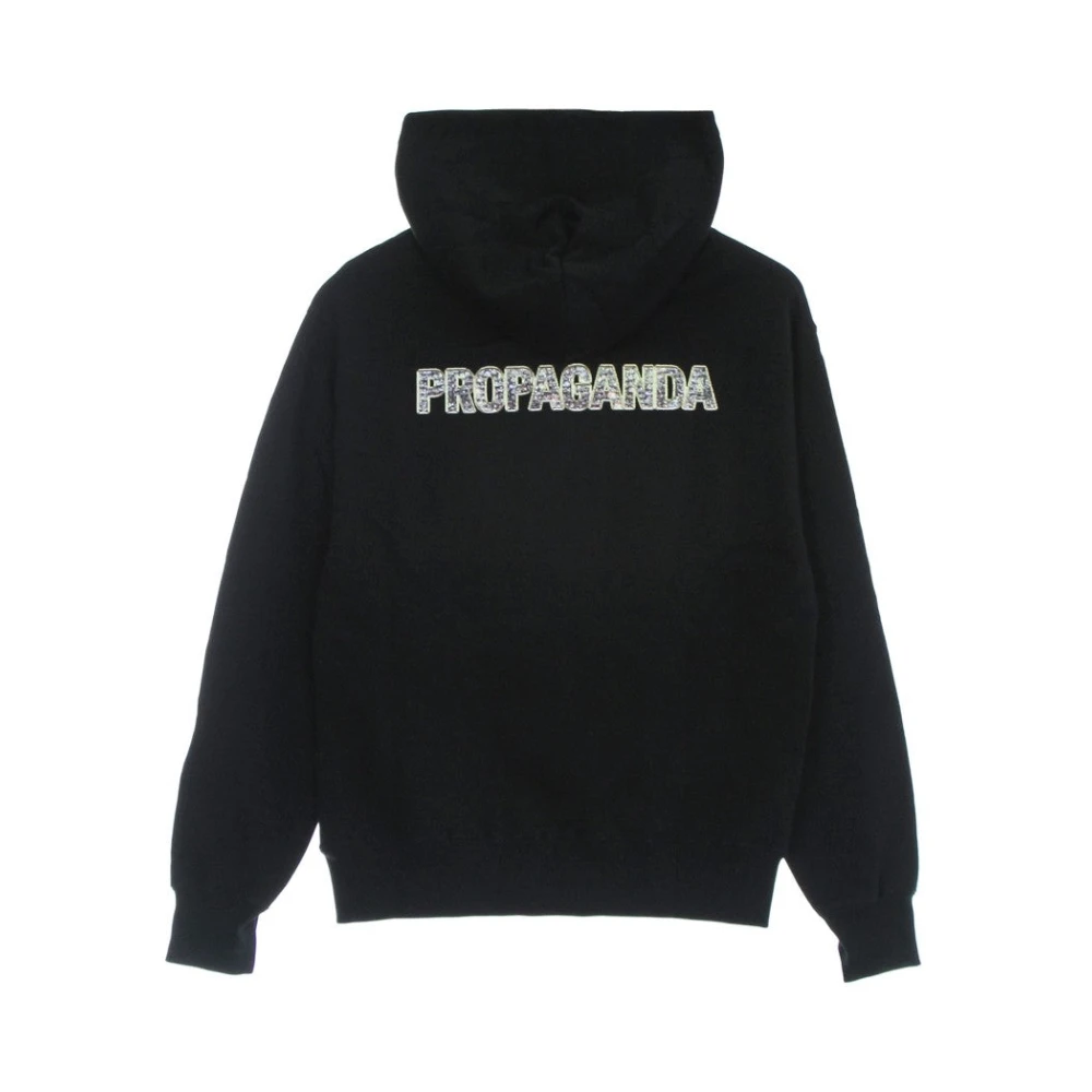 Propaganda Diamanten Hoodie Zwart Lichtgewicht Sweatshirt Black Heren