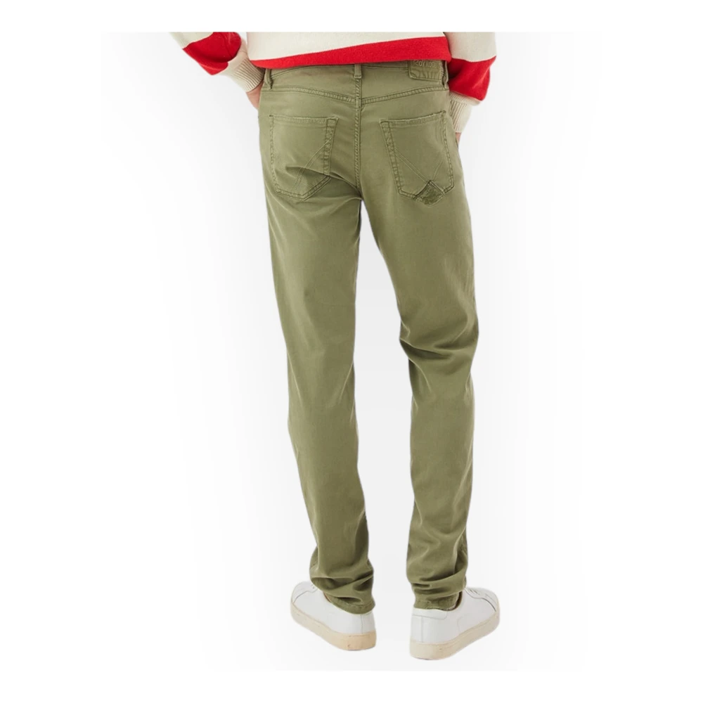 Roy Roger's Mannen Drill Licht Elastische Broek Green Heren