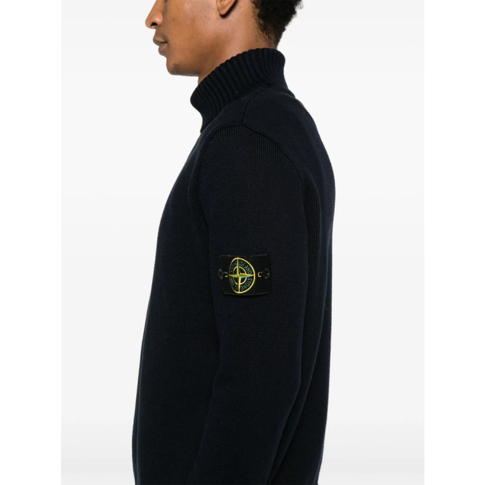 Stone Island Pullover Sweater in Marineblauw Blue Heren