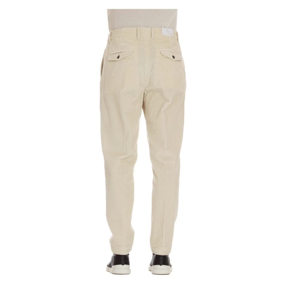 Eleventy Wijde Corduroy Broek Beige Heren