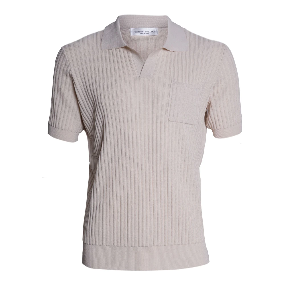 Roberto Collina Men's Beige Polo Shirt