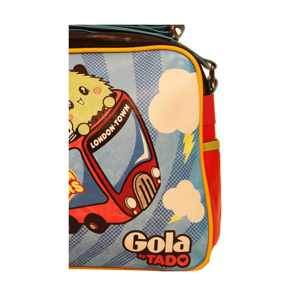 Gola Blauwe Stoffen Handtas met Schouderband Multicolor Dames