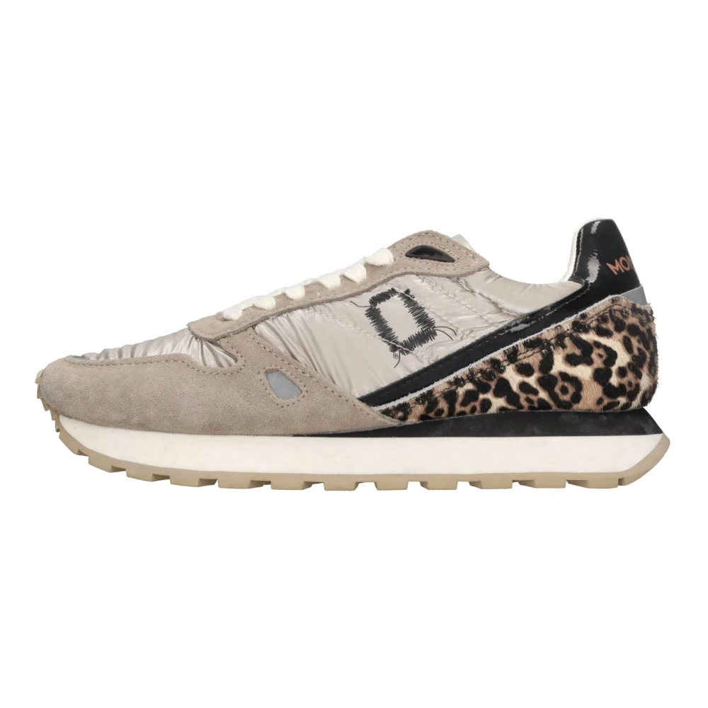 Monoway Leren en Stoffen Sneakers Dames Schoenen Beige