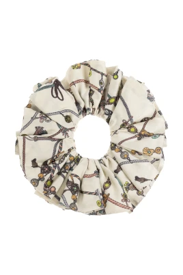 Printed Silk Twill Scrunchie
