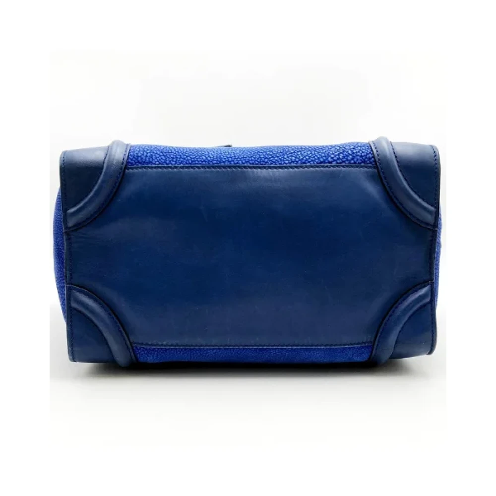 Celine Vintage Pre-owned Leather handbags Blue Dames