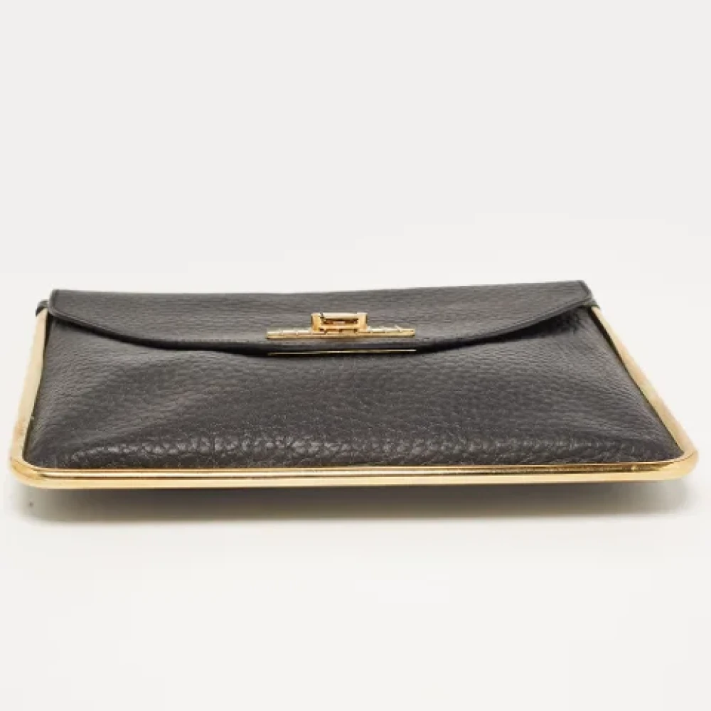 Chloé Pre-owned Leather clutches Black Dames
