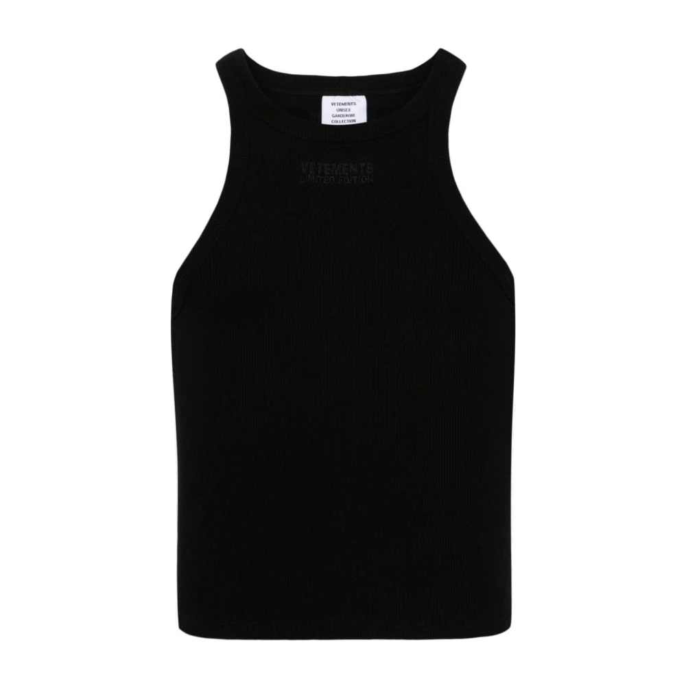 Vetements Black Top - Female - Sleeveless Tops - Xl - Tops