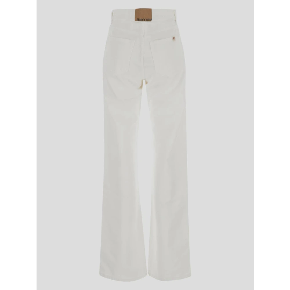 Semicouture Flared Jeans voor modebewuste vrouwen White Dames