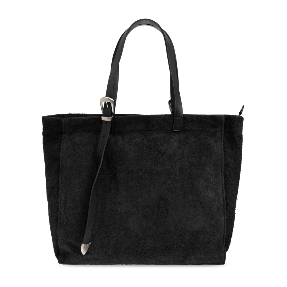 Allsaints Mannelijk Zwart Tassen Heren, One Size, Katoen, Haven Shopper Tas
