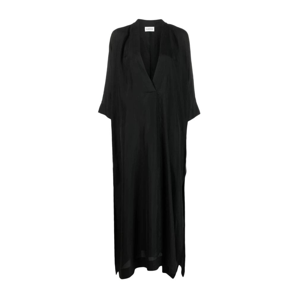 P.a.r.o.s.h. Elegante Zwarte Maxi Jurk Black Dames