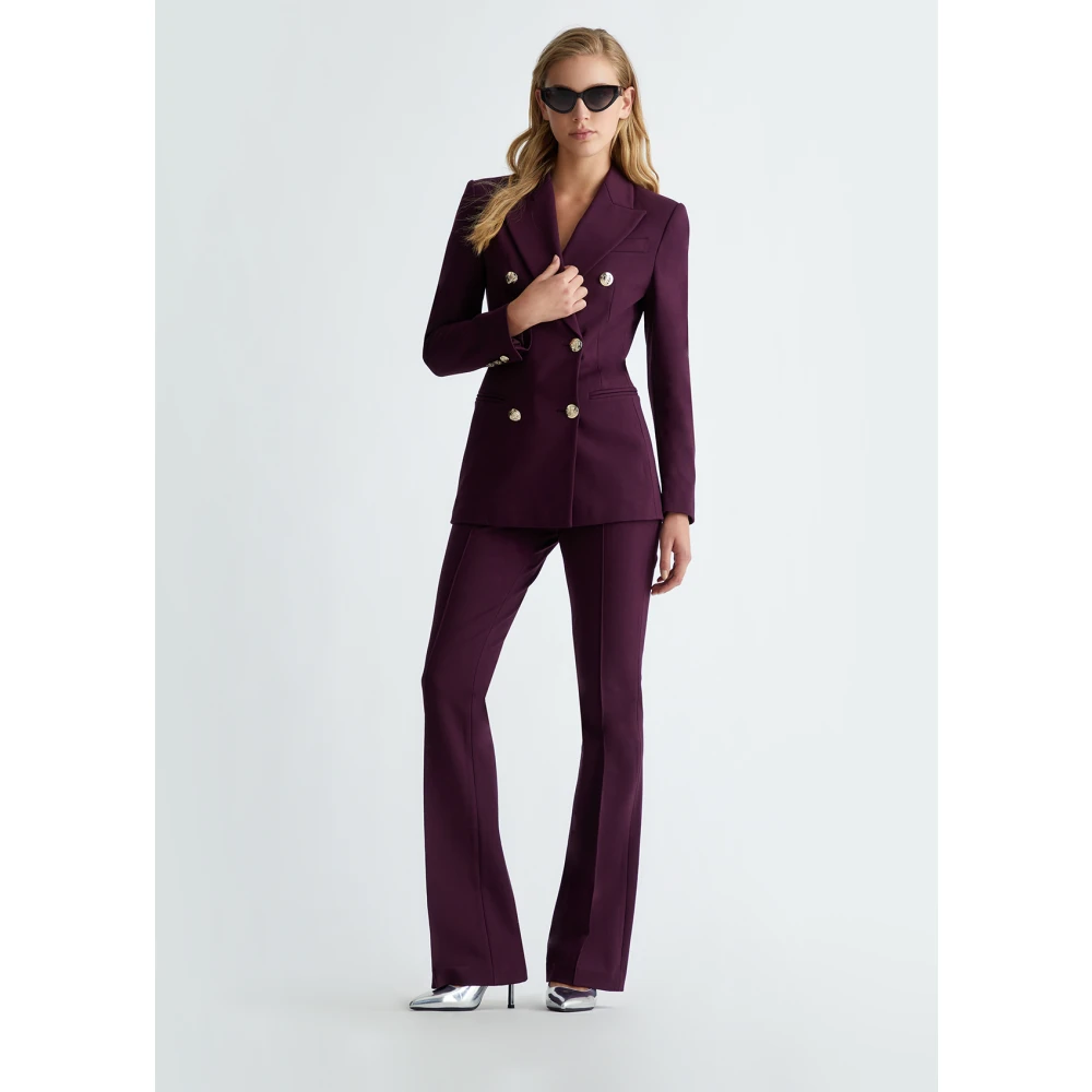 Liu Jo Flare Stretch Broek Purple Dames