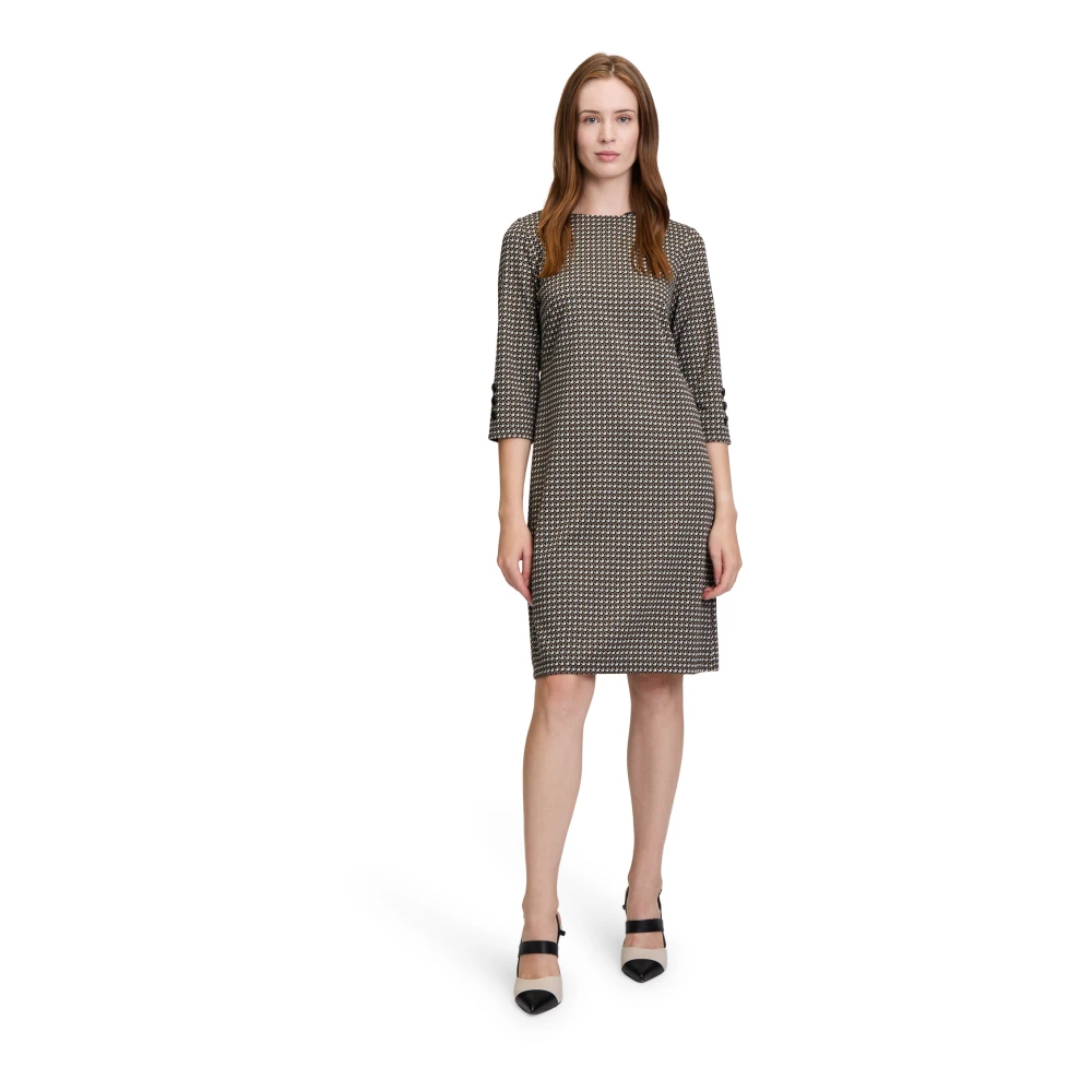 Betty Barclay Elegante geprinte kokerjurk Black Dames